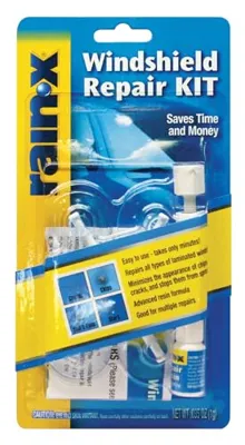 Rain-X 600001 Windshield Repair Kit - Quick And Easy Durable Resin Based Kit for Chips and Cracks, Good For Round Damage Below 1