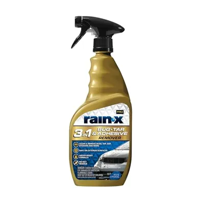 Rain-X Pro 620213 3-in-1 Bug, Tar and Adhesive Remover, 16oz - Premium Bug, Tar and Adhesive Remover to Help Clean and Remove Sticky Contaminants