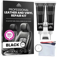 Professional Black Leather Repair Kit for Furniture, Couches, Boots, and Purses, Scratch ...