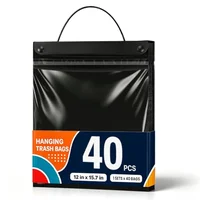 40 Count Hanging Car Trash Bags, Disposable Leak-proof Garbage Can for Car