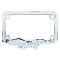 GG Grand General 60393 Chrome Flame Motorcycle License Plate Frame, 7-1/2