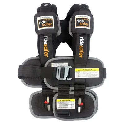 RideSafer - Small Black, Lightweight, Compact, Portable Car Seat - ...