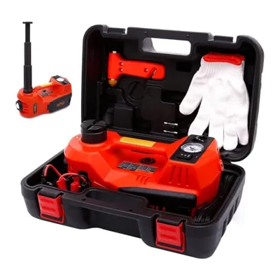 ROGTZ Electric Car Jack Kit 5Ton 12V Hydraulic Jack with Tire Air Pump and LED Light,Car Lift Floor Jacks for SUV Tire Replacement (Jack Only, Red)