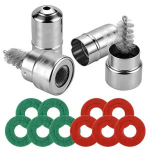Battery terminal cleaner brush tool for scrubbing corroded posts