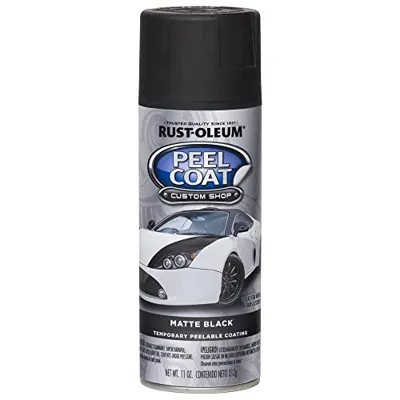 Rust-Oleum 276779 Automotive Peel Spray Coating, 11 Ounce (Pack of 1), Matte Black, 128 Fl Oz