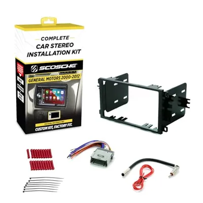 Scosche ICGM8BN Double DIN Radio Installation Dash Kit Compatible with Select 2000-2012 General...