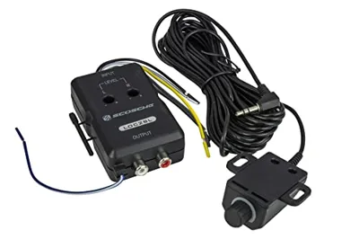 Scosche LOC2SL Line Output Converter with Remote Control Knob - 2CH High/Low RCA Converter Car Audio - Ideal for Subwoofer Amp - Line Level Converter for Car Stereo - Easy Installation - Quality Sound
