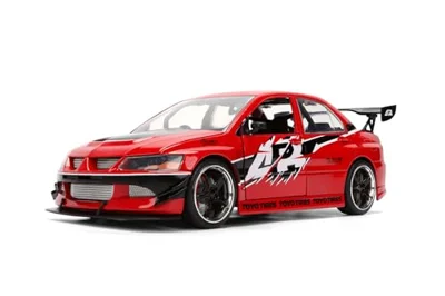 Jada Fast & Furious Sean's Mitsubishi Lancer Evolution IX Die-Cast Car, 1:24 Scale (Red)
