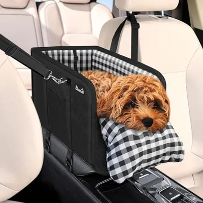 SlowTon Console Dog Car Seat - Portable Dogs Armrest Booster ...