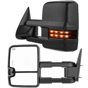 Smoked Power Heated Tow Mirrors Compatible with 2007