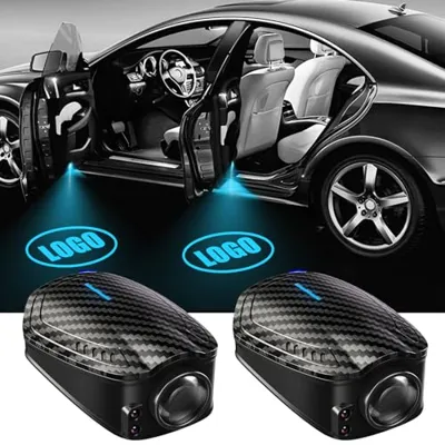 SPOBODY 2PCS Car Door Light Projector Car Door Projector Rechargeable ...