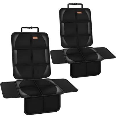 Spotmart Car Seat Protector Covers for Child Carseat mat 600d Fabric Waterproof Non Slip Thickest Padding with Storage Pockets Long-Lasting Cushion Protectors Large Size Prevent Dirt Scratches