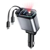 Starlight Retractable Car Charger with Retractable Cables