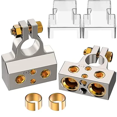 SUNMORN Heavy Duty Car Battery Connectors, 0/2/4/6/8/10 AWG, Top Post ...