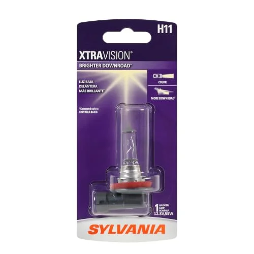SYLVANIA H11 XtraVision Halogen Headlight Bulb, High or Low Beam, 1 Bulb
