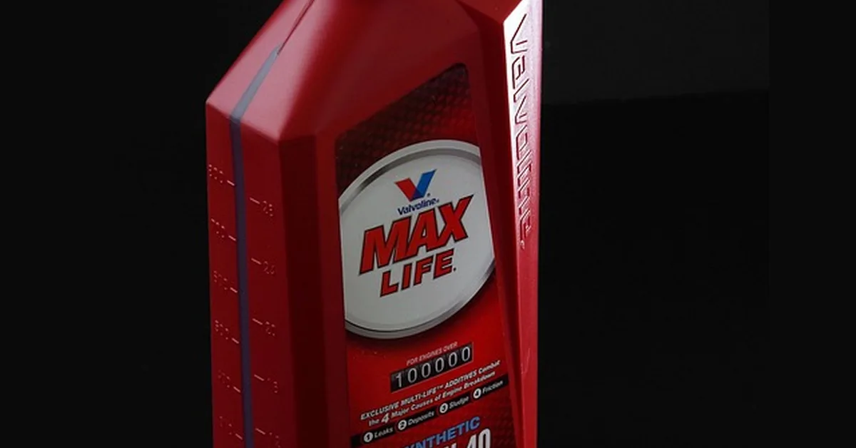 Bottle of synthetic motor oil