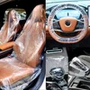 Tallew 250 Pcs Disposable Car Seat Covers Clear Plastic Car