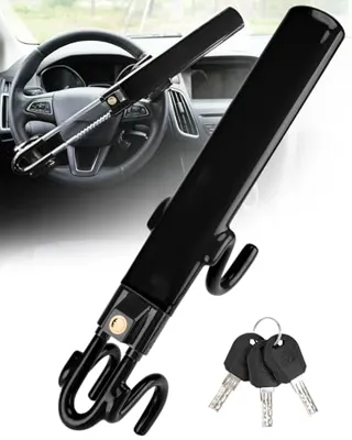 Tevlaphee Steering Wheel Lock Anti-Theft Car Device Heavy Duty Security ...