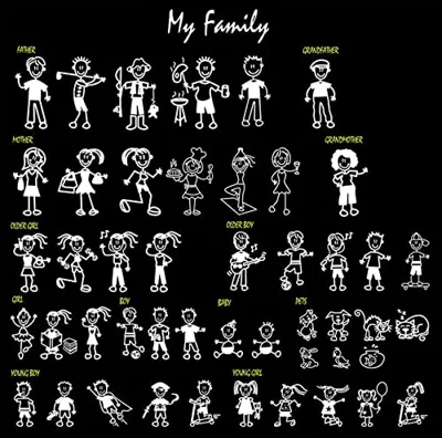 TOTOMO Family Sticker Decal for Car Window & Bumper, Pet ...
