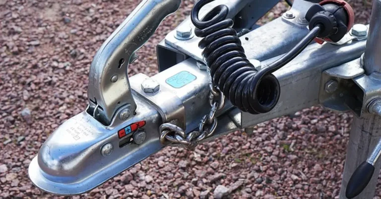 Trailer hitch coupling connected to a tow vehicle