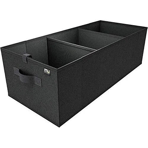 MIU COLOR Trunk Organizer for Car, Car Organizer, Sturdy Trunk Organizer for SUV, Non-Slip Bottom, Car Storage Organizer for Sedans, Van, Jeep, Grocery, Large 3 Compartments, Black 31.9
