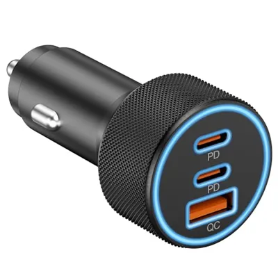 USB C Car Charger, 3-Port 67W Dual USB-C & USB-A ...