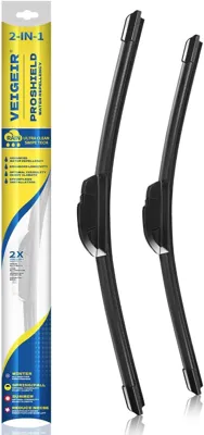 VEIGEIR 13 inch + 13 inch Windshield Wiper Blades Compatible with Jeep Wrangler 2006-1997 Original Equipment Automotive Replacement J/U Hook Front Blades 2 Pack