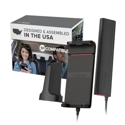 weBoost Drive Sleek - Model 470135 - Portable Signal Booster for Cars, SUVs, Trucks & Vans - 5G & 4G LTE Cellular Signal Booster for All US Carriers - Includes Booster & Antennas - FCC-Approved
