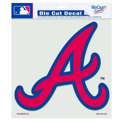 WinCraft MLB Atlanta Braves Diecut Colored Decal, 8