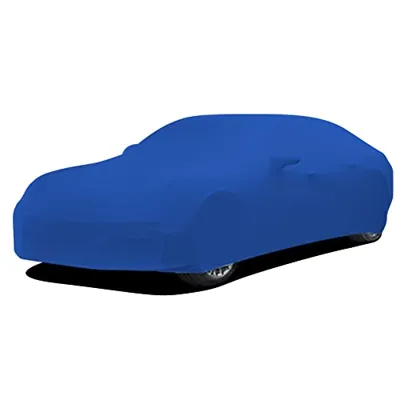 WinPower Indoor Car Cover, Stretch Dustproof Protection Fit 177-193 Inch Full Car Cover for Underground Garage Car Show, Blue