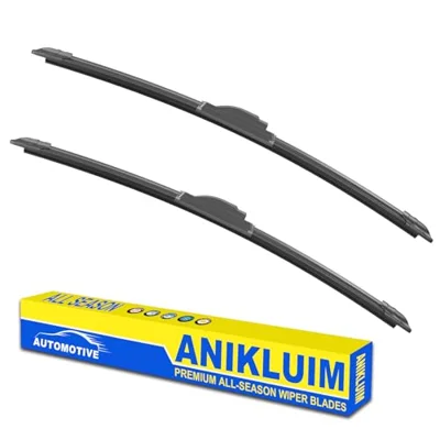 OEM Quality 22 Inch plus 21 Inch Premium All Seasons Durable Stable and Quiet Windshield Wiper Blades J Hook, Set of 2