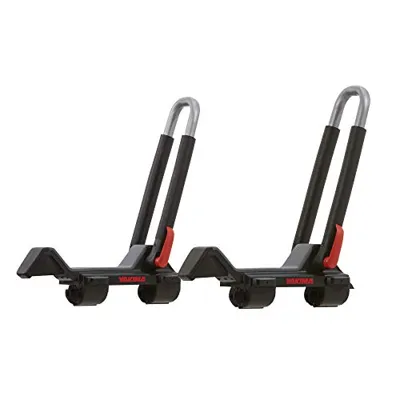 Yakima JayLow 2 Kayak Vertically Mounted or 1 Kayak J Cradle Vehicle Rooftop Mounted Rack with Heavy Duty Straps, Bow and Stern Tie Downs, Black
