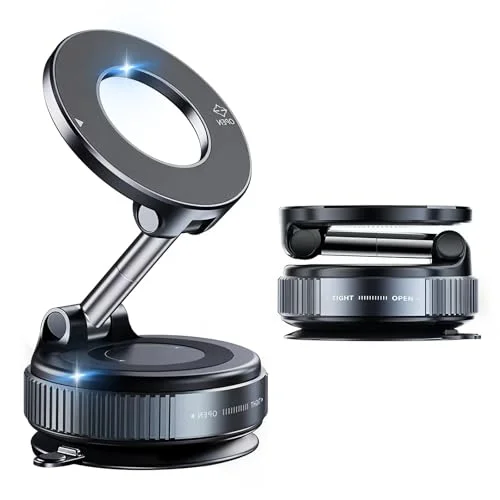 YAOKEEP Magnetic Car Phone Holder for Magsafe, Vacuum Magnetic Phone Mount