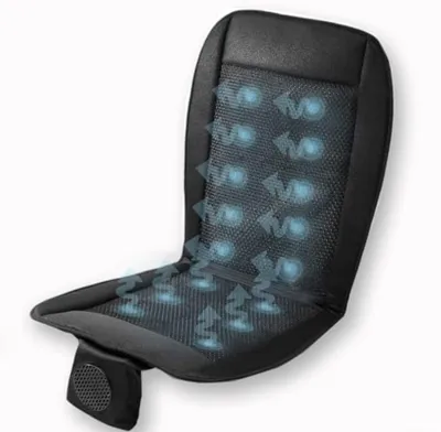 ZONETECH Cooling Car Seat Cushion - Black 12V Automotive Adjustable ...