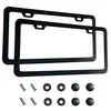 2PCS Premium Matte Black License Plate Frames