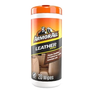 Armor All Car Leather Wipes 20-count canister for cleaning and conditioning leather car seats