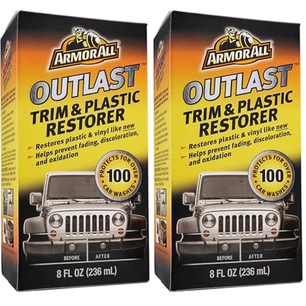 Armor All Outlast Trim and Plastic Restorer two-pack box, 8 fl oz bottles