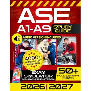 ASE A1-A9 Study Guide 2026-2027 book cover