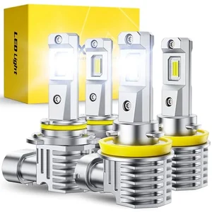 AUXITO H11 9005 LED headlight bulb 4-pack in yellow retail packaging
