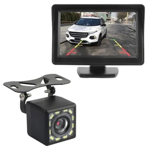 Plug and play backup camera kit with its own 4.6 inch monitor for cars without a factory screen