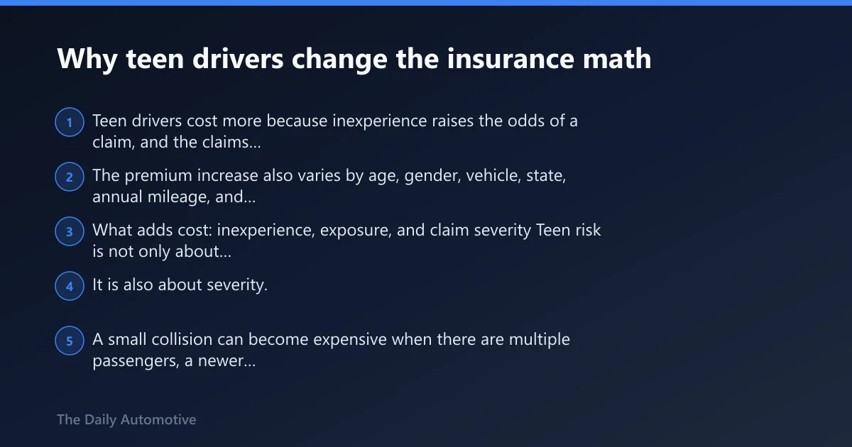 Steps: Why teen drivers change the insurance math