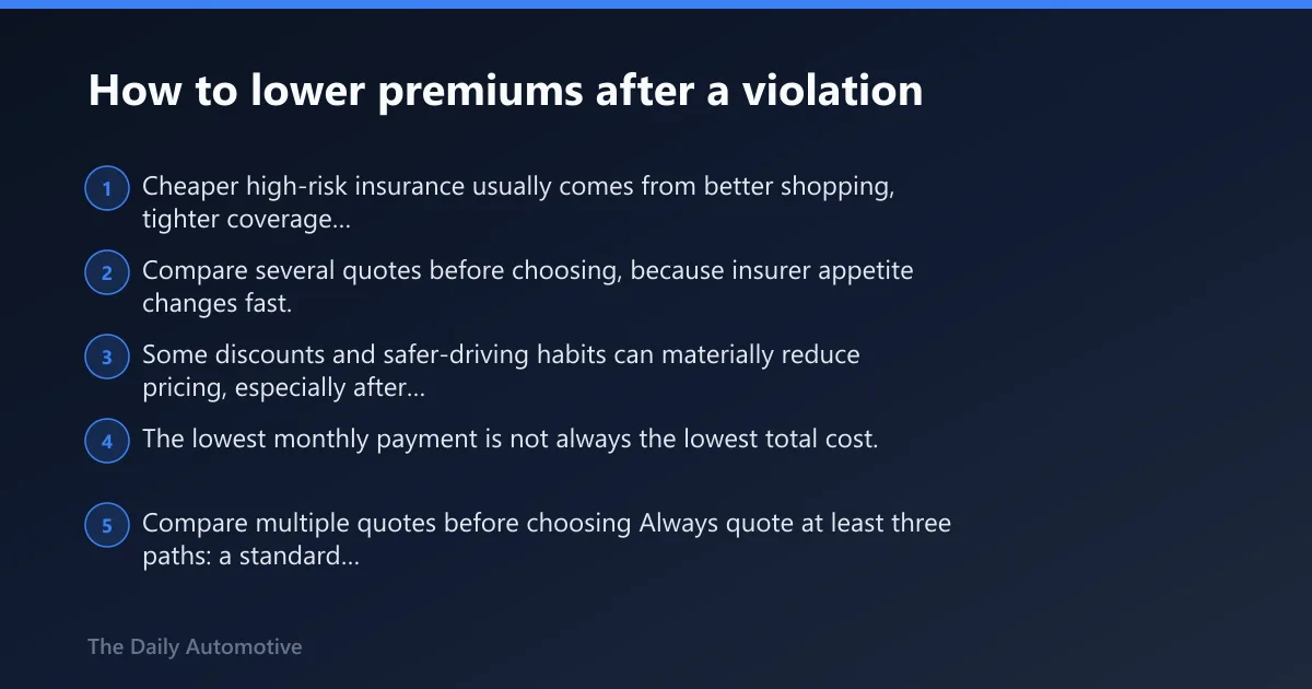 Steps: How to lower premiums after a violation