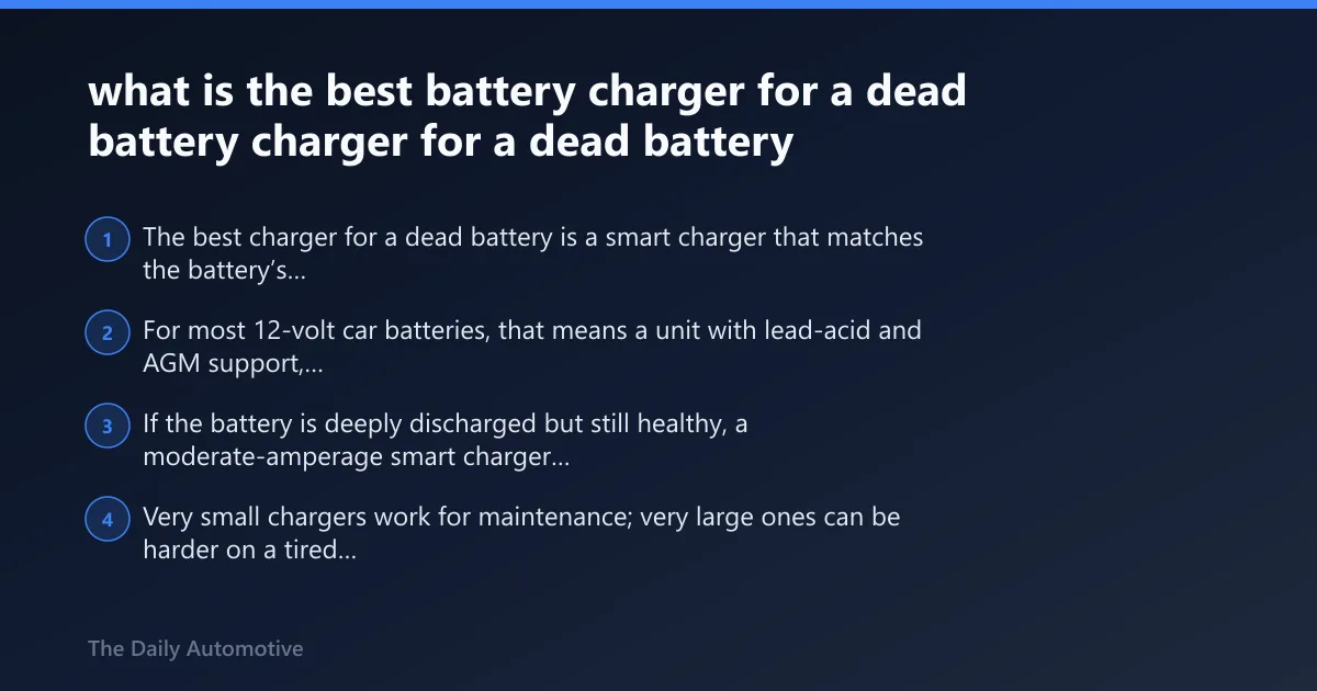 Steps: what is the best battery charger for a dead battery