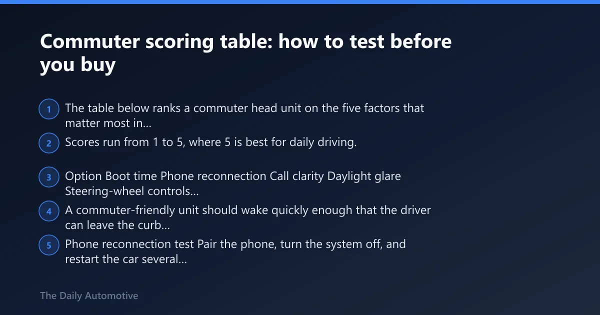 Steps: Commuter scoring table: how to test before you buy