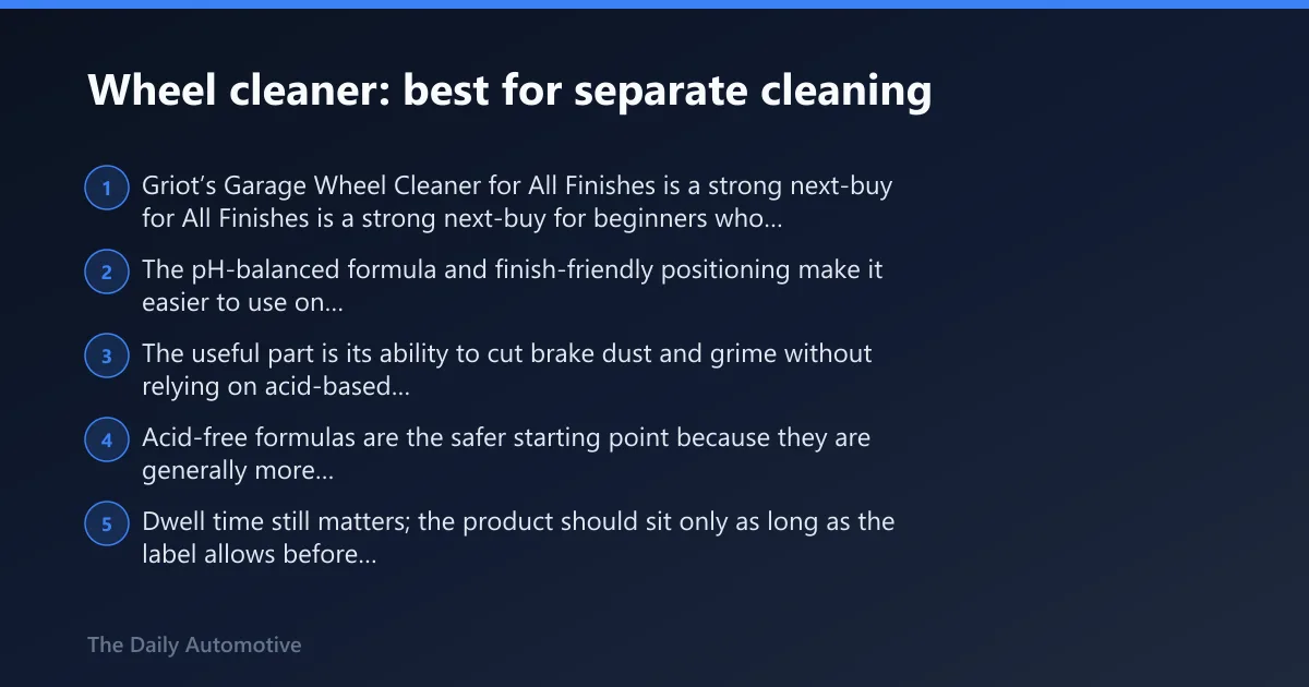 Steps: Wheel cleaner: best for separate cleaning
