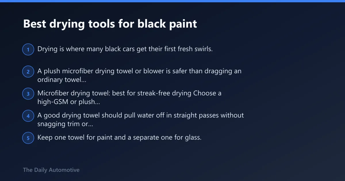 Steps: Best drying tools for black paint