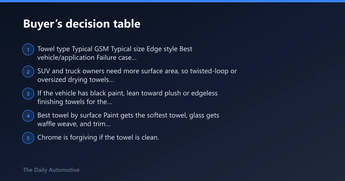 Steps: Buyer’s decision table