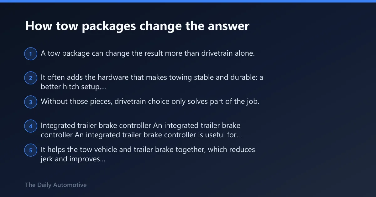 Steps: How tow packages change the answer