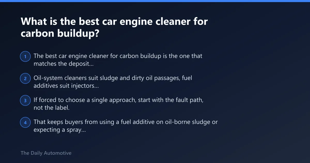 Steps: What is the best car engine cleaner for carbon buildup?