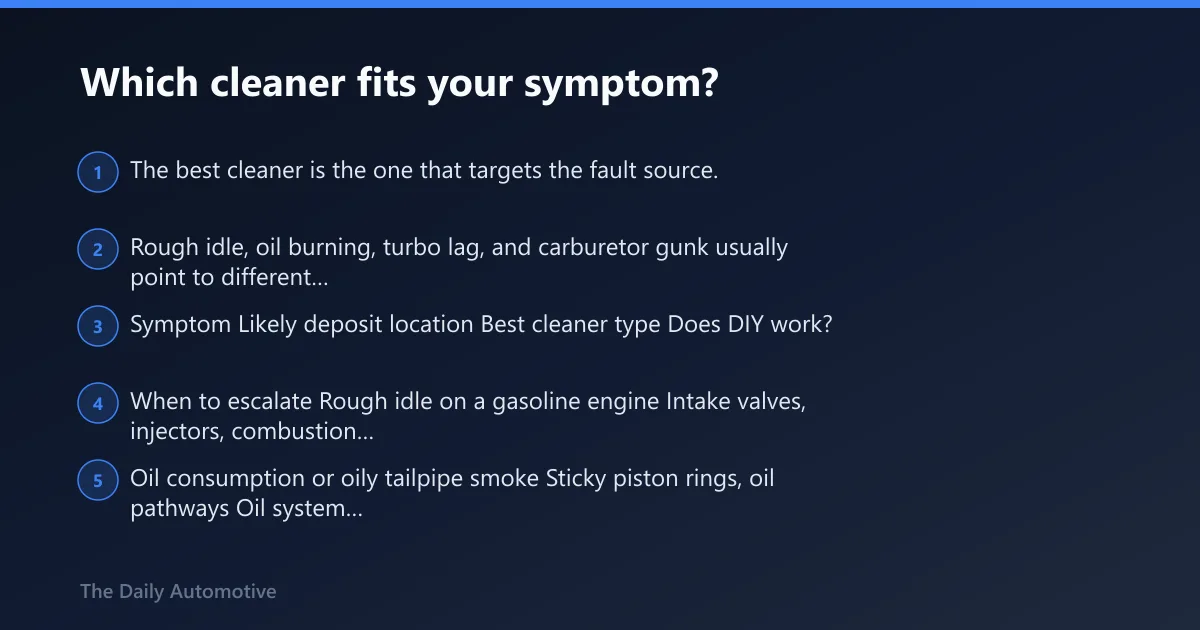 Steps: Which cleaner fits your symptom?